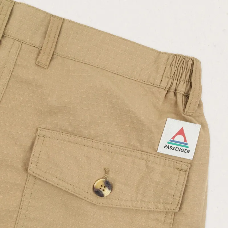 Passenger Timeless Organic Cotton Crop Trouser in Biscuit-3