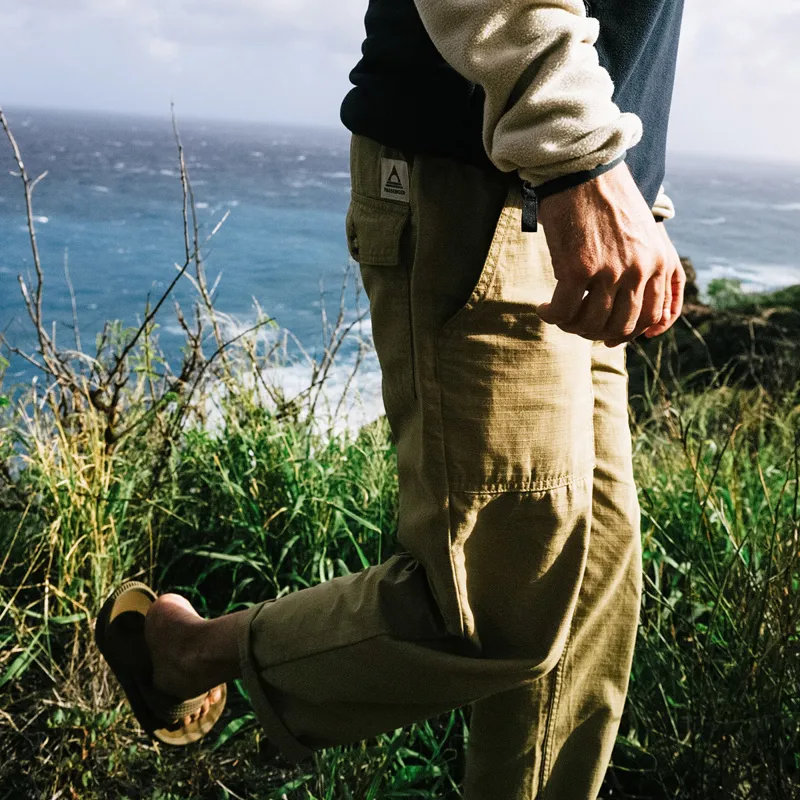 Passenger Timeless Organic Cotton Crop Trouser in Biscuit-10