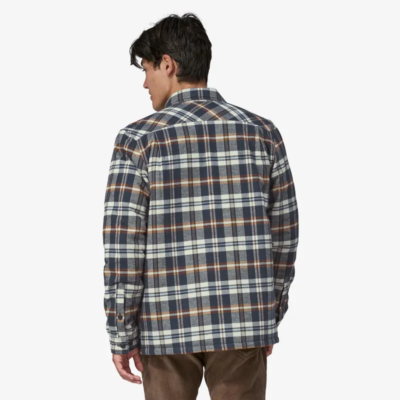 Patagonia Insulated MW Fjord Flannel Shirt in Fields: New Navy-2
