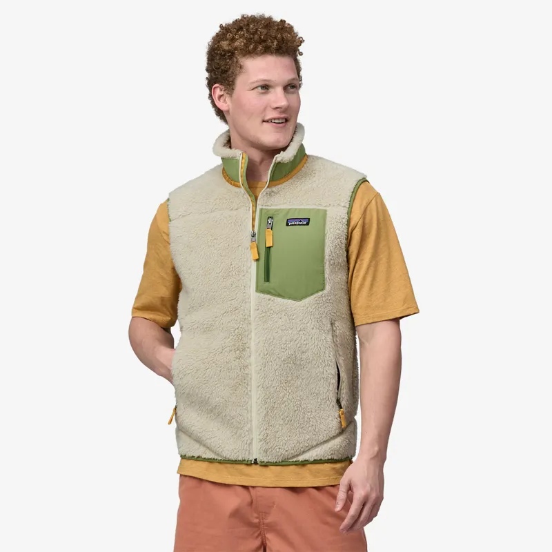Patagonia Classic Retro-X Vest in Dark Natural with Buckhorn Green