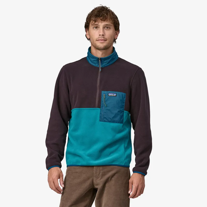 Patagonia Microdini Half-Zip Fleece Pullover in Belay Blue-1