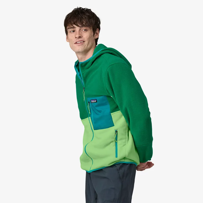 Patagonia Microdini Fleece Hoody in Glisten Green-1
