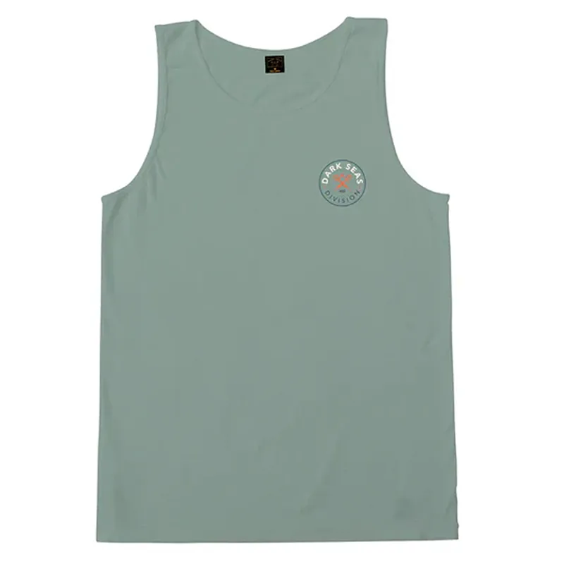 Dark Seas Navigator Pigment Tank Tee in Frosty Green-1