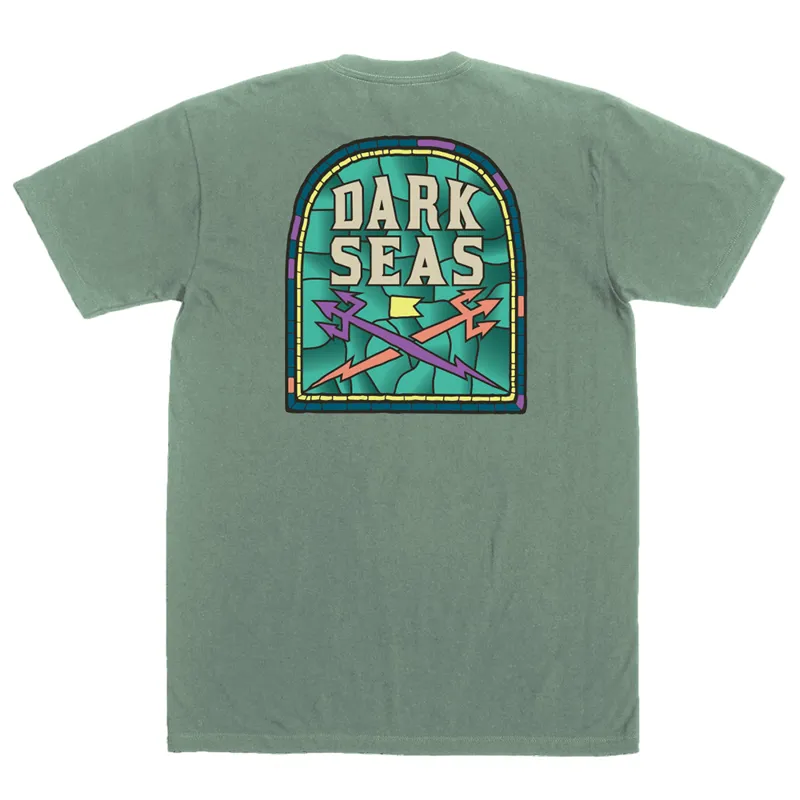Dark Seas Glass Door Tee in Frosty Green