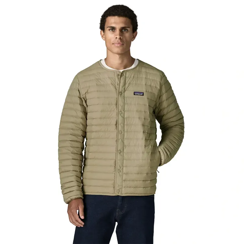 Patagonia Lightweight Down Sweater Cardigan in Weathered Stone-1