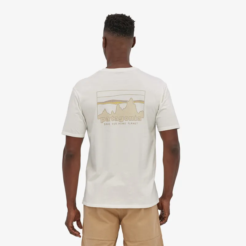 Patagonia '73 Skyline Organic T-Shirt in Birch White-2