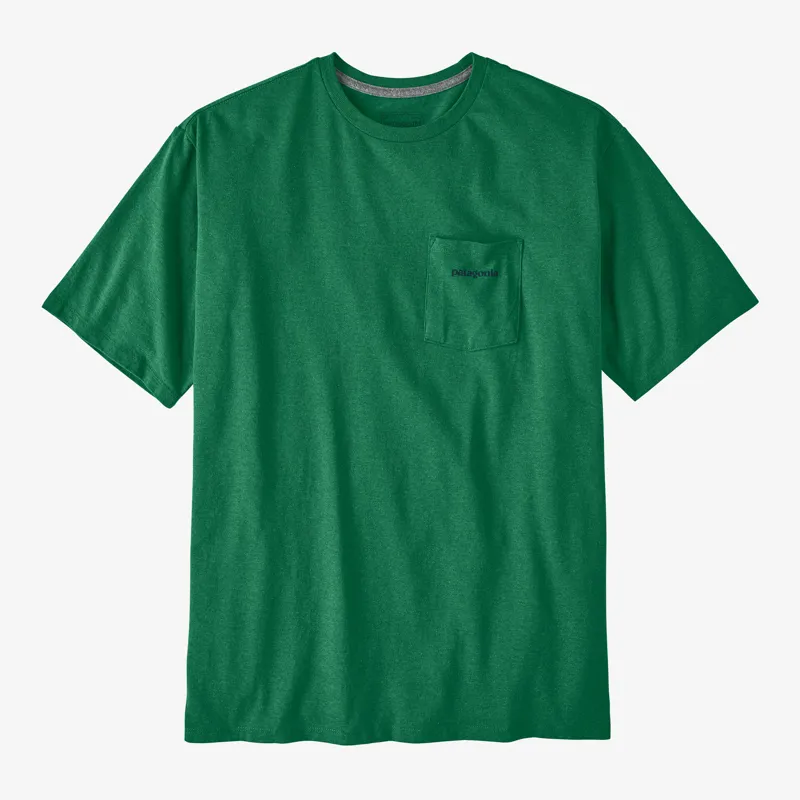 Patagonia Boardshort Logo Pocket Responsibili-Tee in Gather Green-1