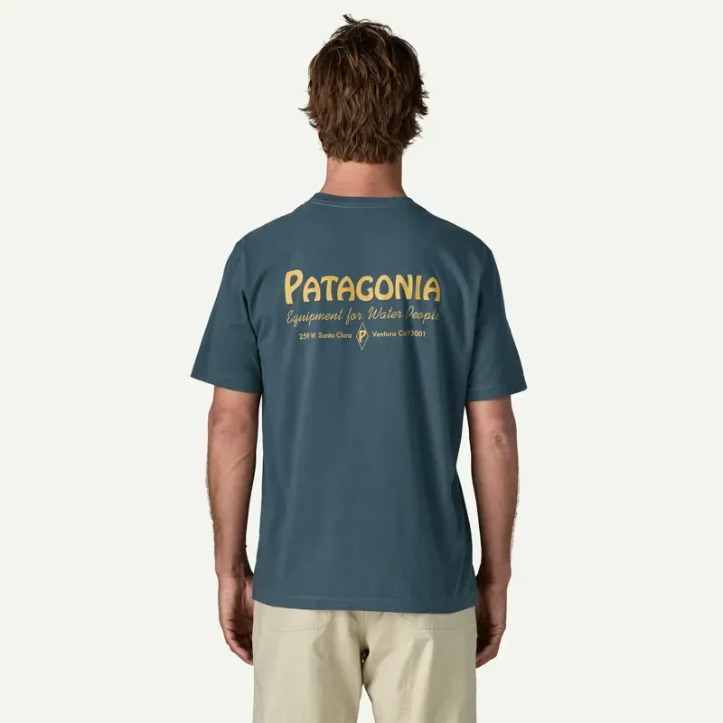 Patagonia Water People Banner T-Shirt in Summit Blue-2