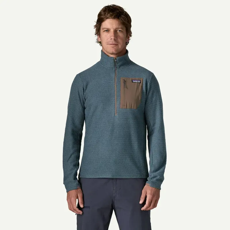 Patagonia R1 Air Fleece Zip-Neck in Summit Blue-1