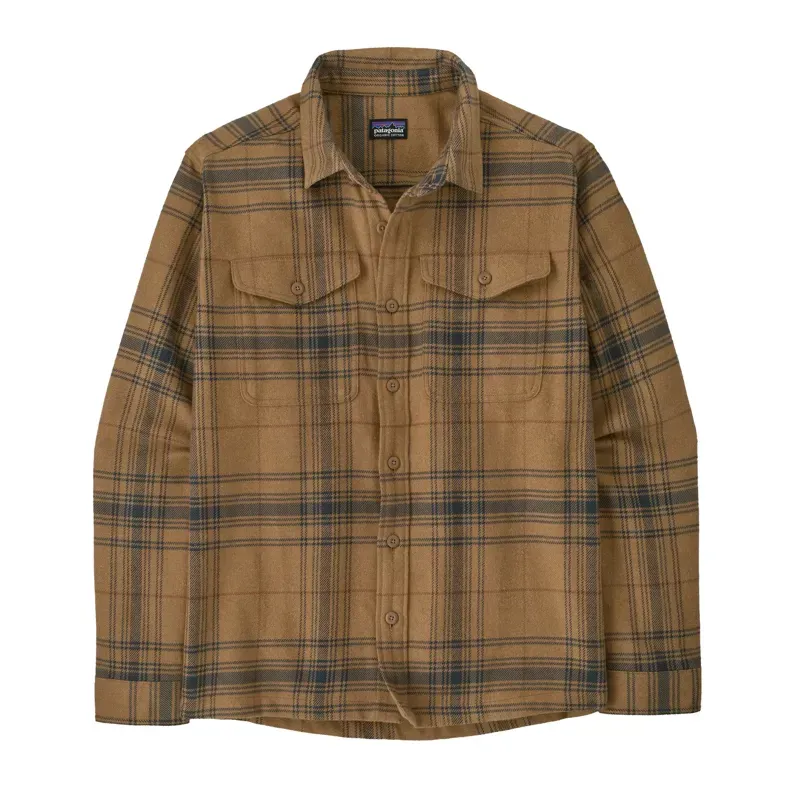 Patagonia Fjord Flannel Shirt in Dissolve: Slab Khaki