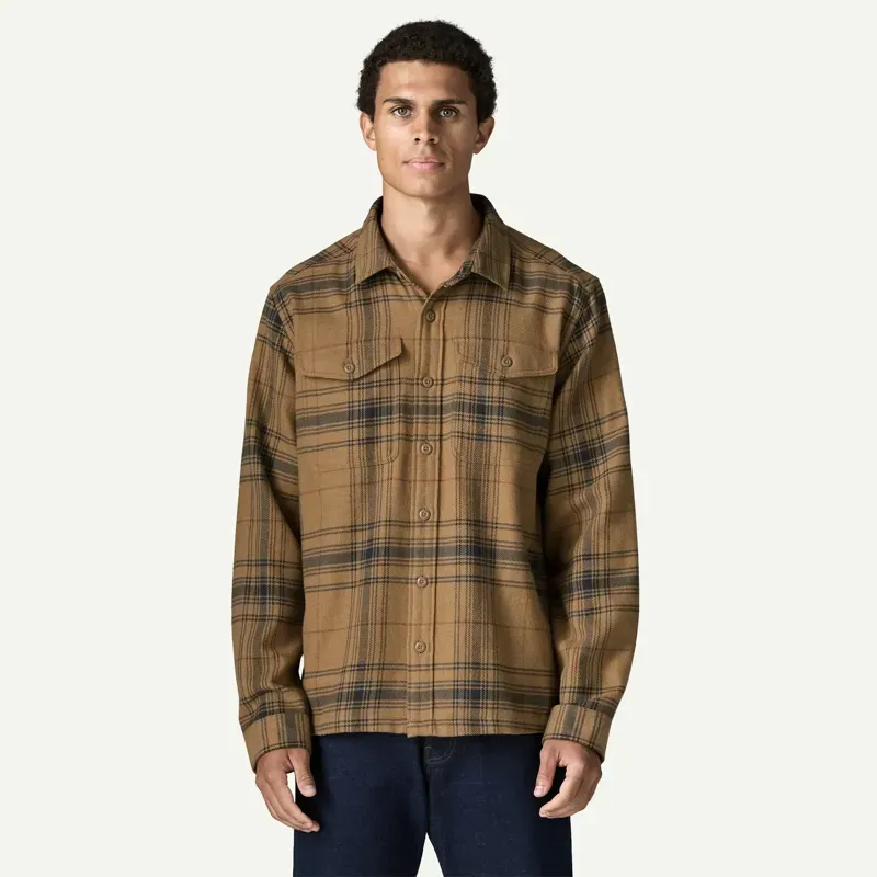 Patagonia Fjord Flannel Shirt in Dissolve: Slab Khaki-1