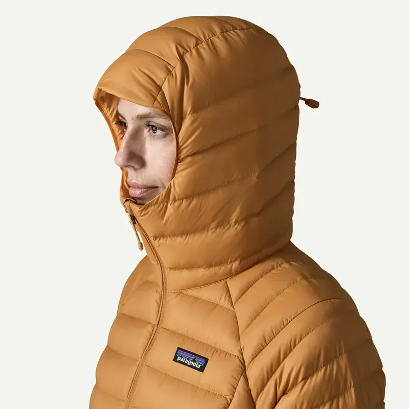 Patagonia Women's Down Sweater Hoody in Cinnamon Brown-7