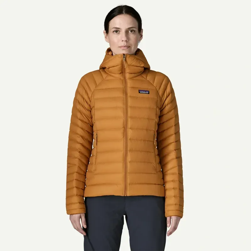 Patagonia Women's Down Sweater Hoody in Cinnamon Brown-1