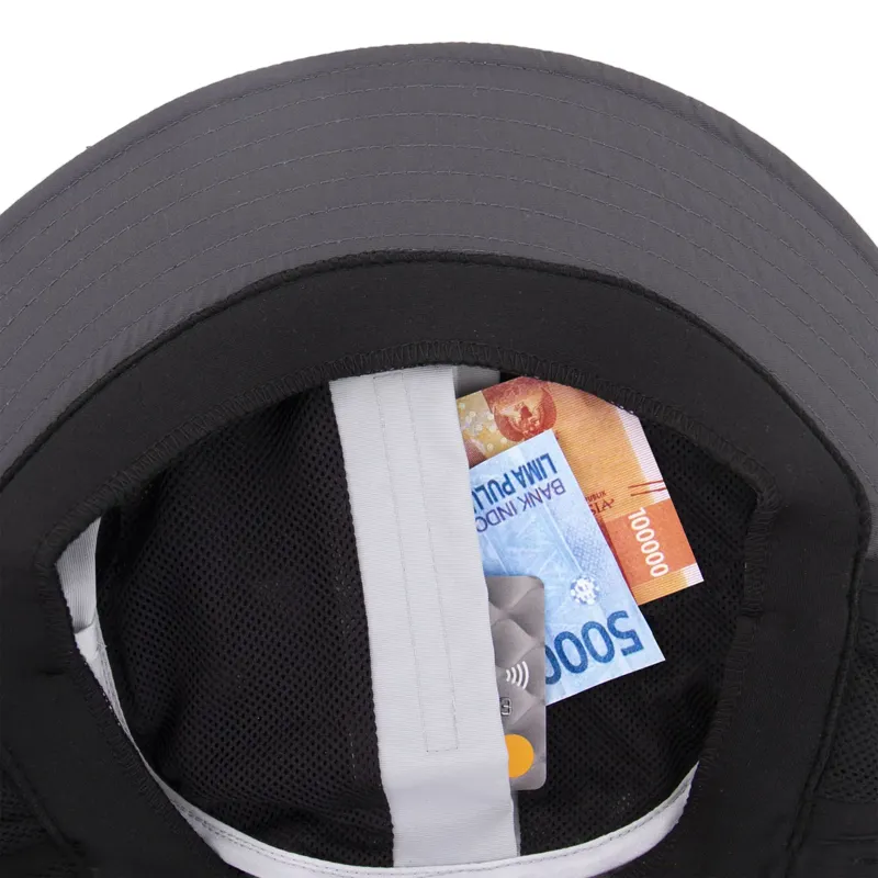 Ocean and Earth Indo Stiff Peak Surf Hat in Black-1