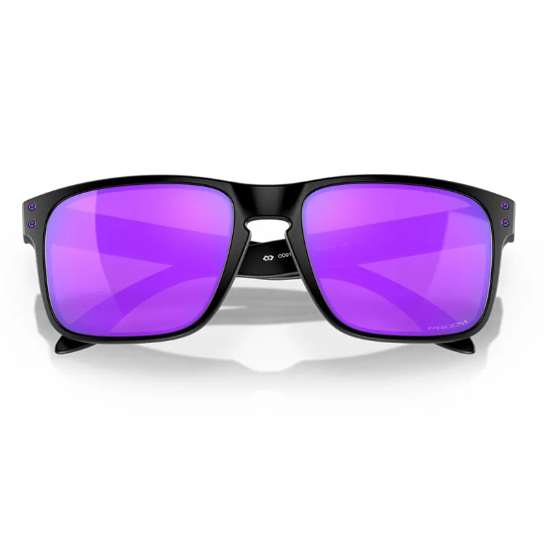 Oakley Holbrook Sunglasses with Prizm Violet Lenses and Matte Black Frames-1
