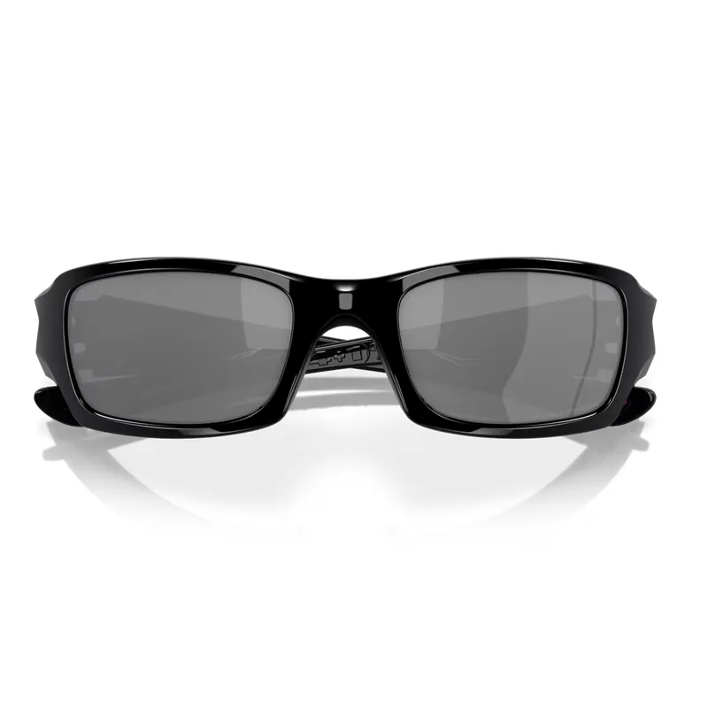 Oakley Fives Squared Sunglasses with Black Iridium Polarized Lenses and Polished Black Frame-1