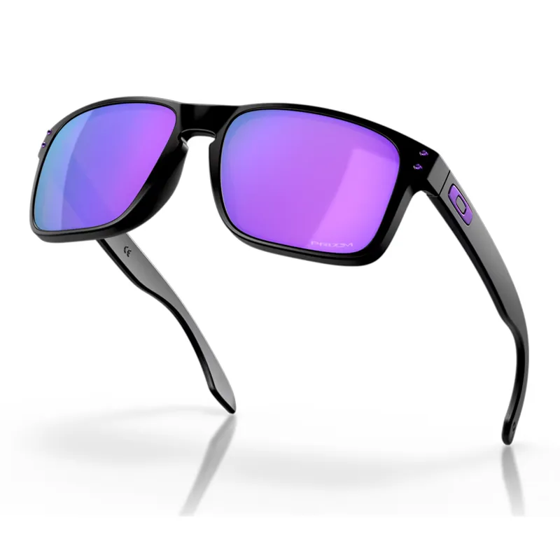 Oakley Holbrook Sunglasses with Prizm Violet Lenses and Matte Black Frames-2