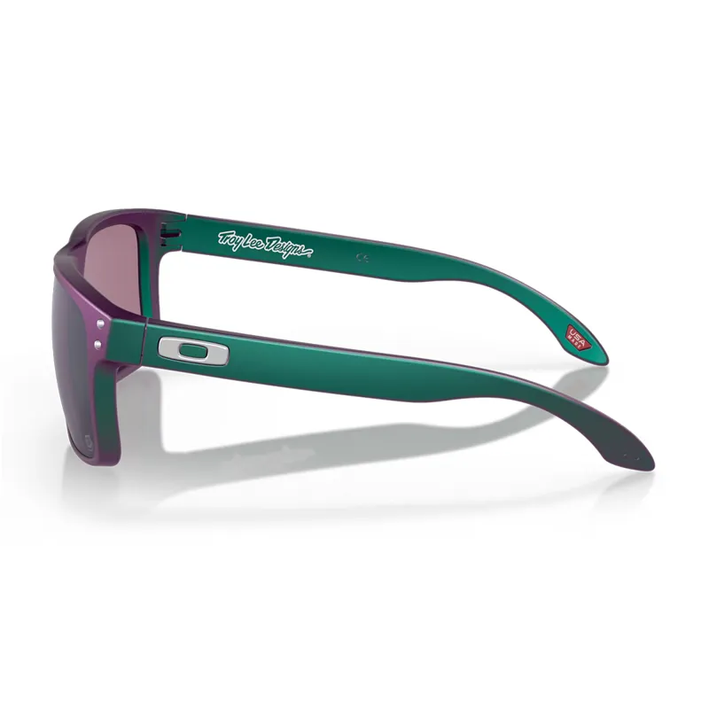 Oakley Holbrook Troy Lee Designs Sunglasses with Prizm Jade Lenses and Matte Purple Green Shift Frames-3