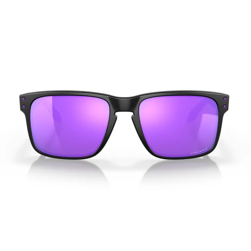 Oakley Holbrook Sunglasses with Prizm Violet Lenses and Matte Black Frames-4