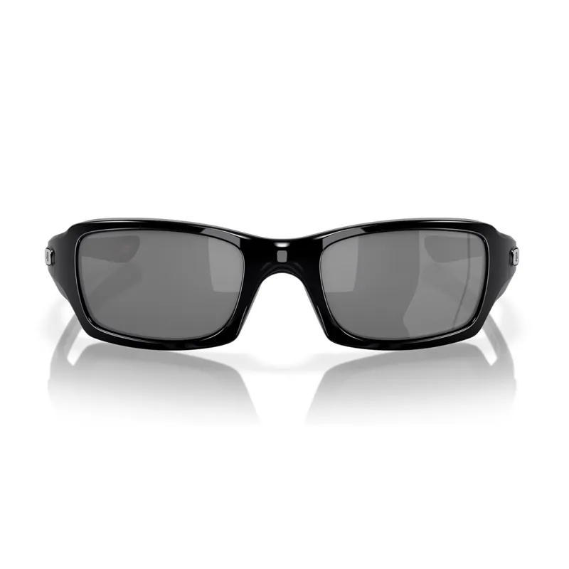 Oakley Fives Squared Sunglasses with Black Iridium Polarized Lenses and Polished Black Frame-4