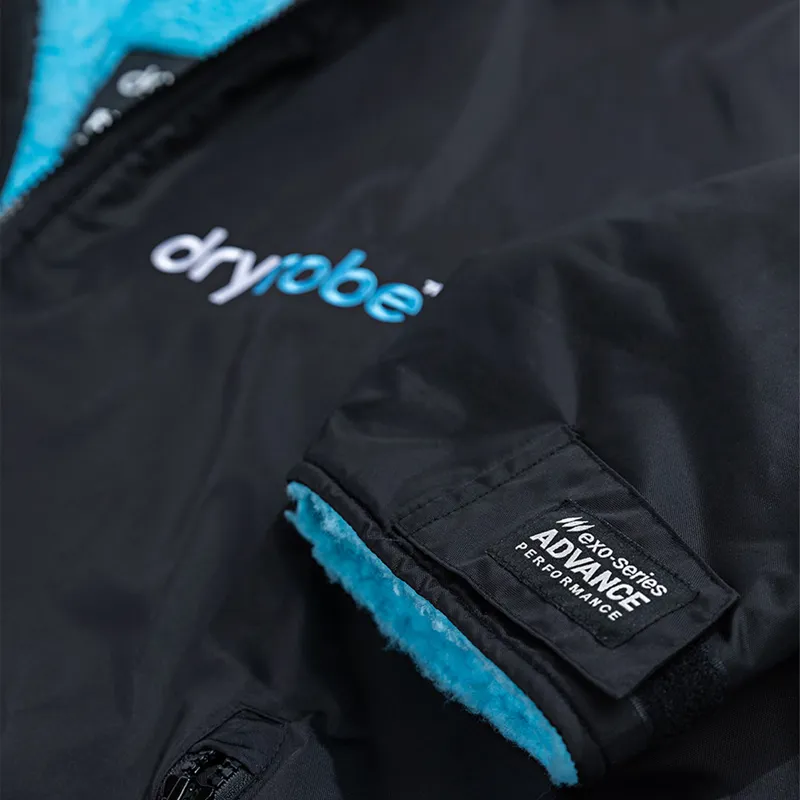 Dryrobe Advance Long Sleeve Change Robe in Black/Blue-6