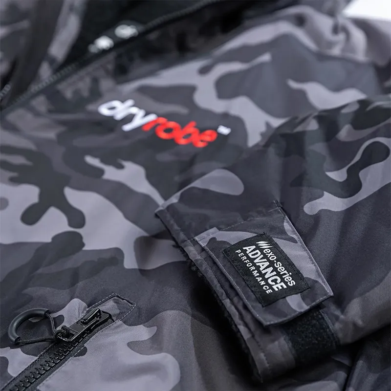 Dryrobe Advance Long Sleeve Change Robe in Black Camo/Black-4