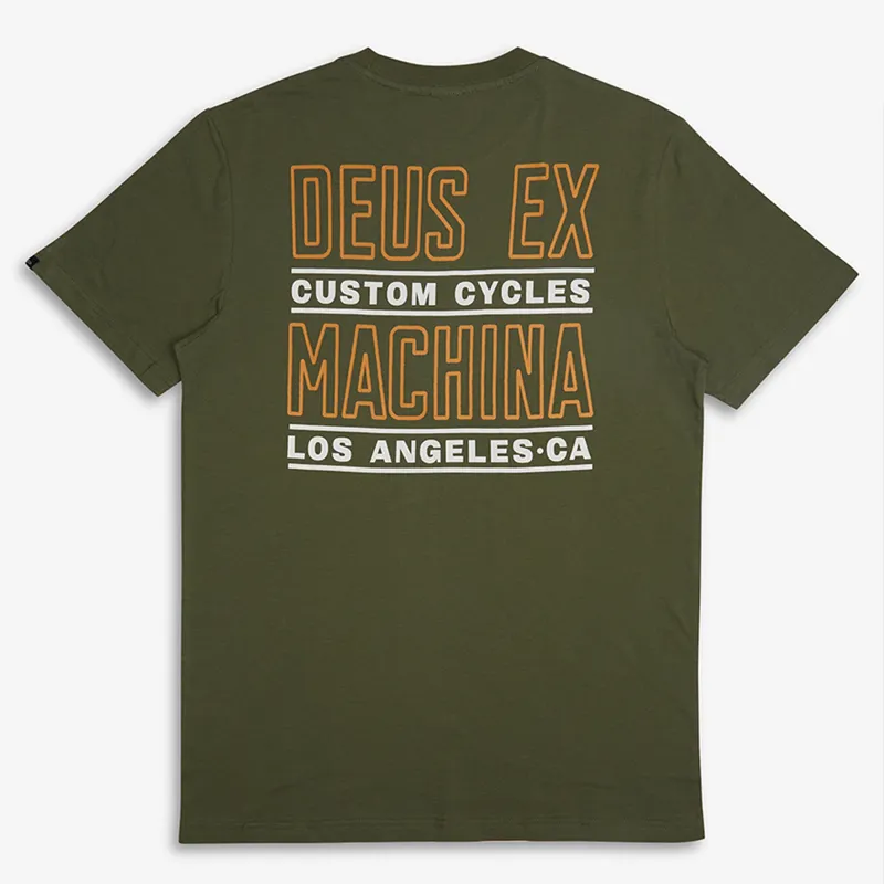 Deus Ex Machina Beam Tee in Loden Green