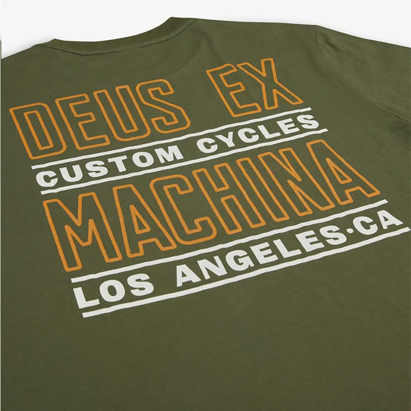 Deus Ex Machina Beam Tee in Loden Green-2