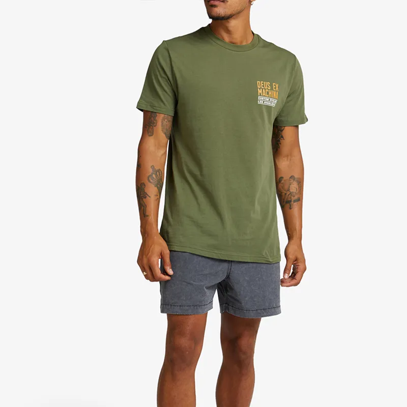 Deus Ex Machina Beam Tee in Loden Green-4