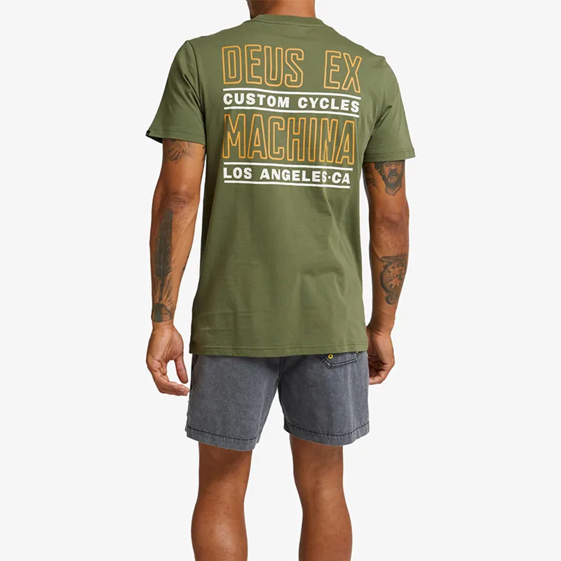 Deus Ex Machina Beam Tee in Loden Green-6