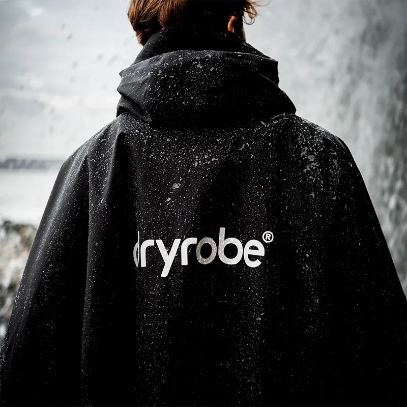 Dryrobe Adults Waterproof Poncho in Black-6