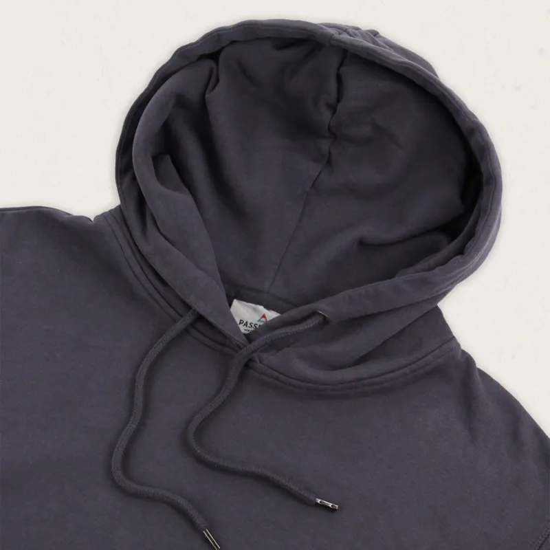 Passenger Escapism Recycled Cotton Hoodie in Faded Black-2