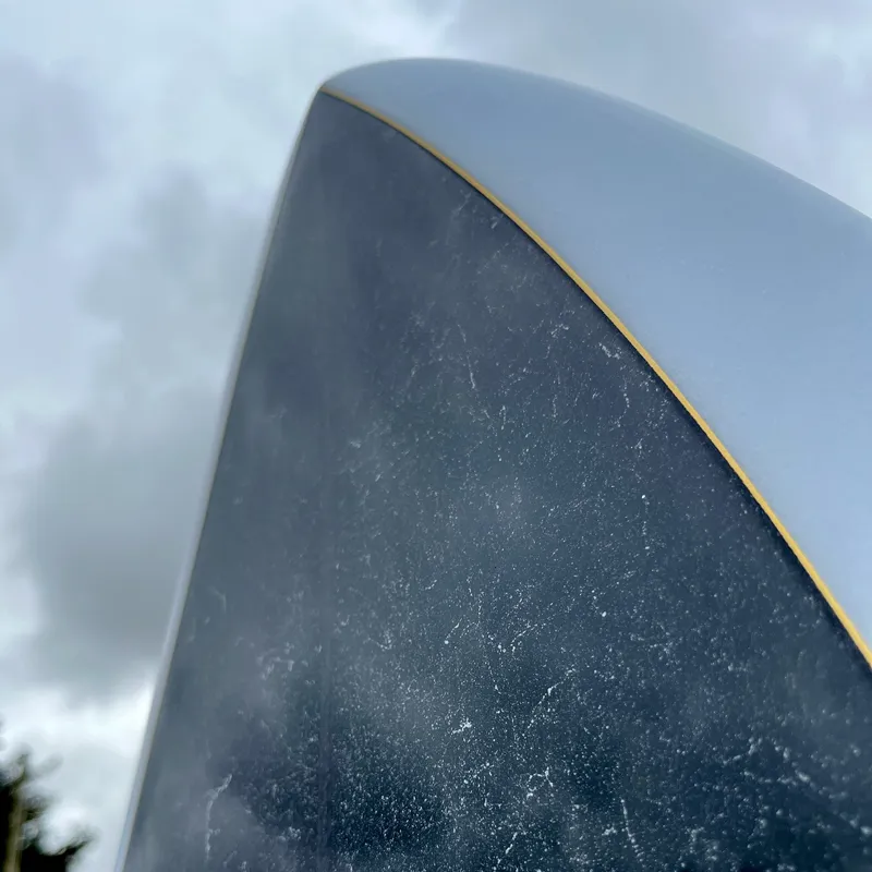 Love Machine Surfboards 6ft 6in FM Clear with Black Marble Gloss Deck  - Futures-2