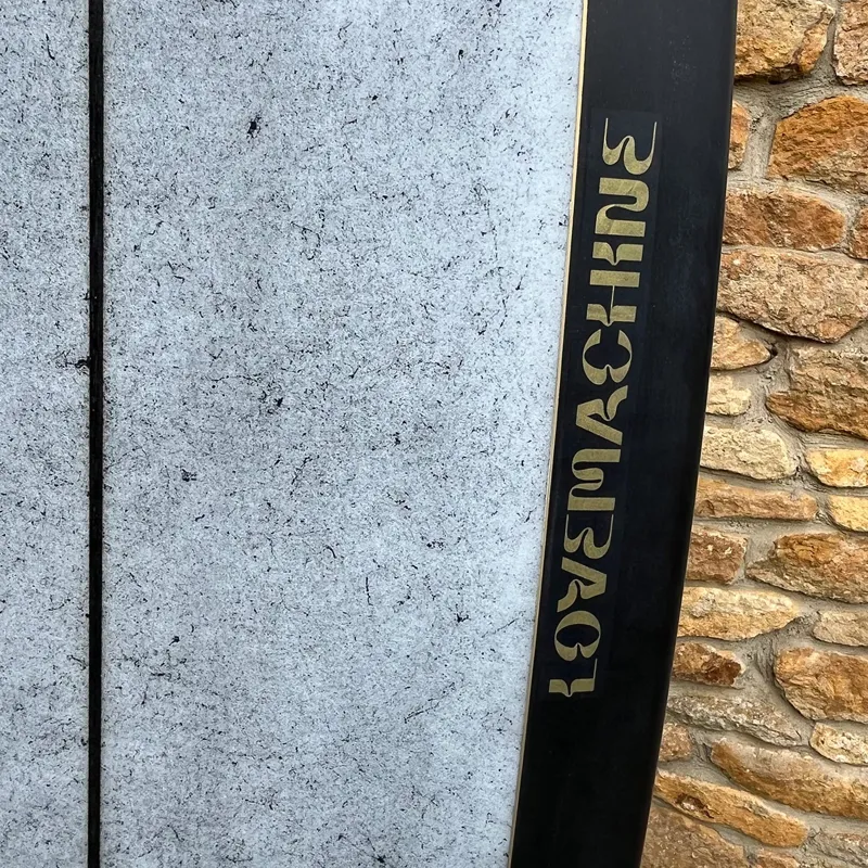 Love Machine Surfboards 6ft 6in FM Black with Grey Marble Gloss Deck - Futures-3