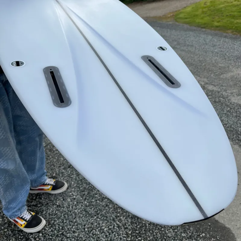 Love Machine Surfboards 6ft 9in FM Clear with Gold Marble Gloss Deck - Futures-2