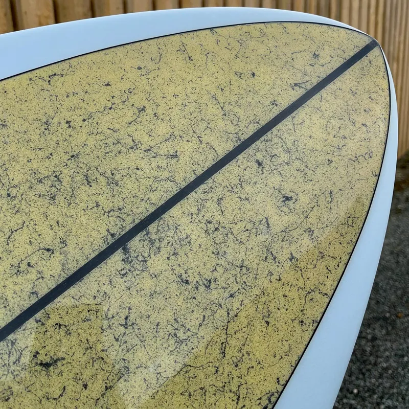 Love Machine Surfboards 6ft 9in FM Clear with Gold Marble Gloss Deck - Futures-3