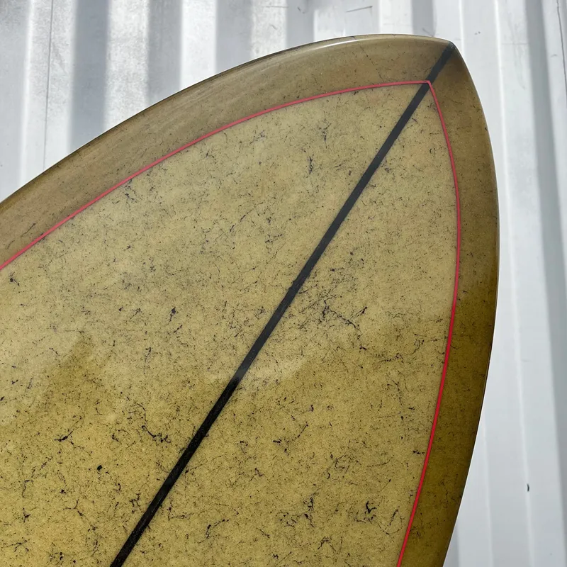 Love Machine Surfboards 7ft 8in FM Gold with Gold Marble Full Gloss - Futures-2