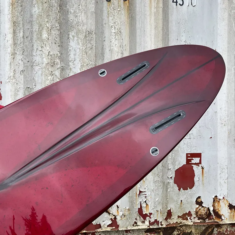 Love Machine Surfboards 7ft 8in FM Red with Red Marble Full Gloss - Futures-2