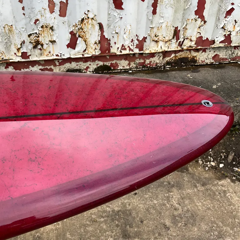Love Machine Surfboards 7ft 8in FM Red with Red Marble Full Gloss - Futures-3