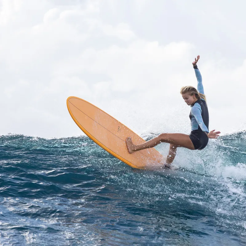 Torq Mod Fun Surfboard in Palm with Fibre Pattern - Futures-4