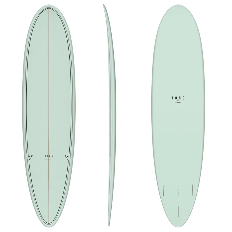 Torq Mod Fun Surfboard in Palm with Fibre Pattern - Futures