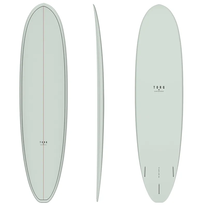 Torq V+ Surfboard in Olive with Fibre Pattern - Futures