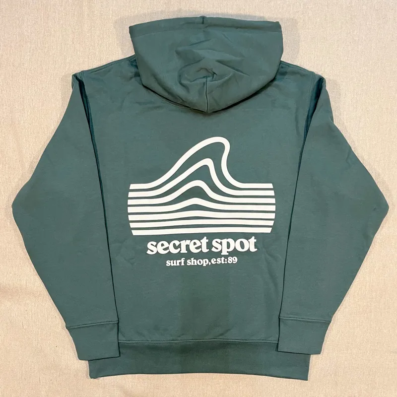 Secret Spot Logo Hoodie in Green Bay/Off White