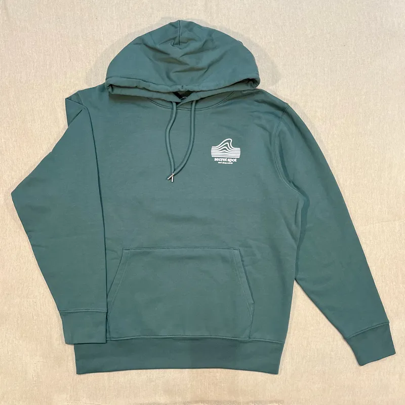 Secret Spot Logo Hoodie in Green Bay/Off White-1