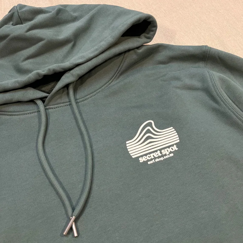 Secret Spot Logo Hoodie in Green Bay/Off White-3