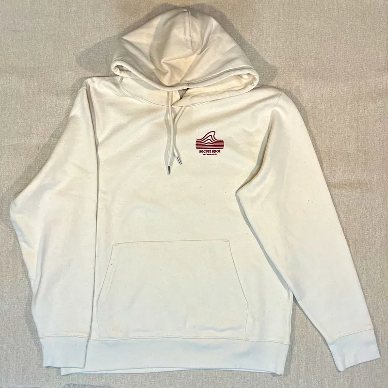 Secret Spot Logo Hoodie in Natural Raw/Red Brown-1