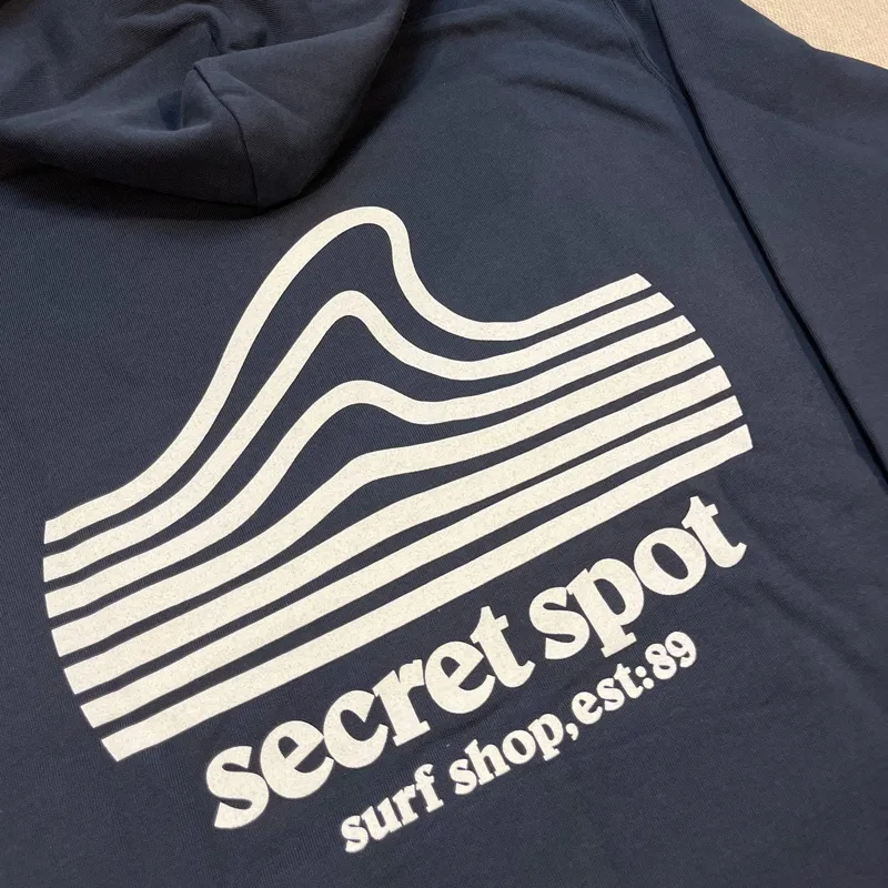 Secret Spot Logo Hoodie in India Ink/Off White-2
