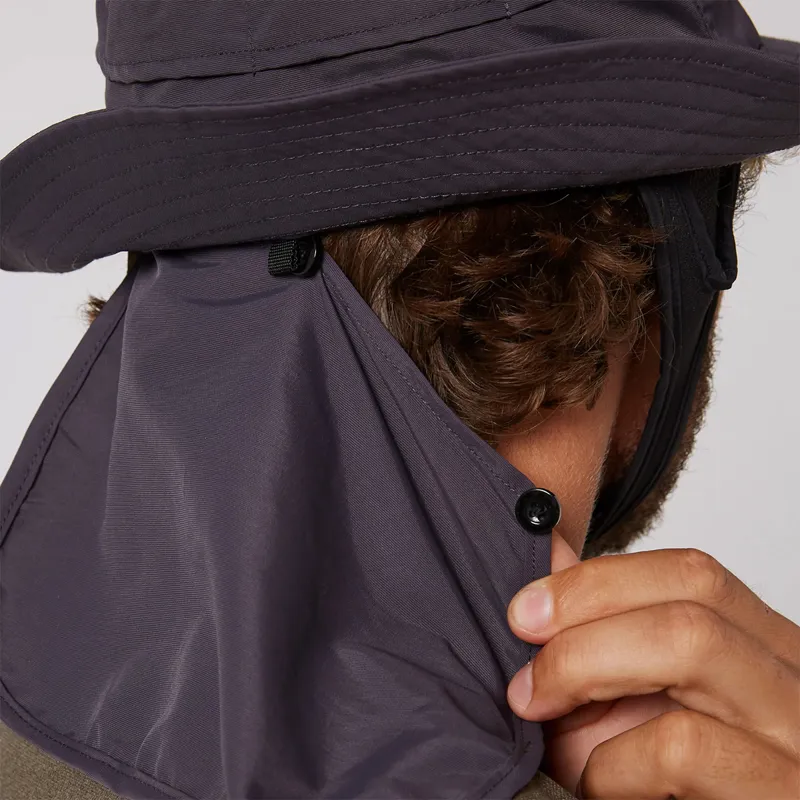 Ocean and Earth Indo Stiff Peak Surf Hat in Charcoal-3