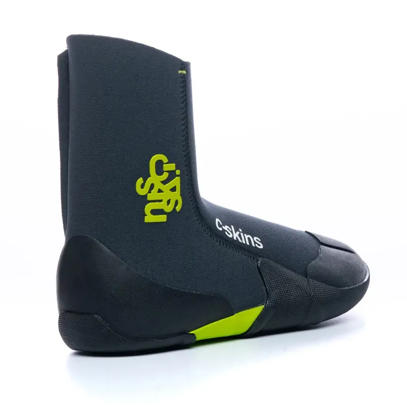 C-Skins Junior Legend 3.5mm Zipped Wetsuit Boots in Graphite/Green-3