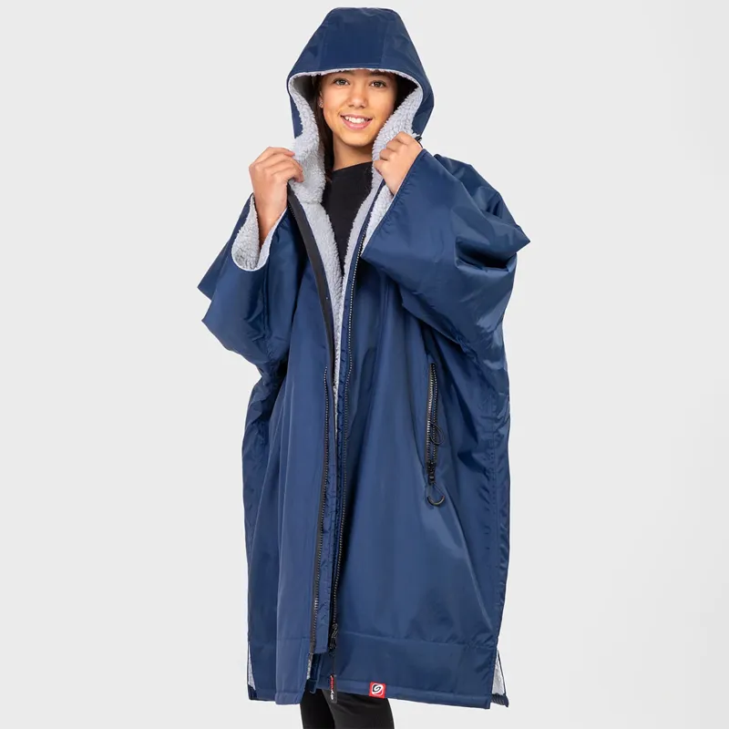 Dryrobe Advance Short Sleeve Change Robe in Navy/Grey for Ages 5-9-2